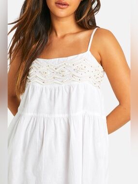 BNWT Zara White Seashell Mini Dress